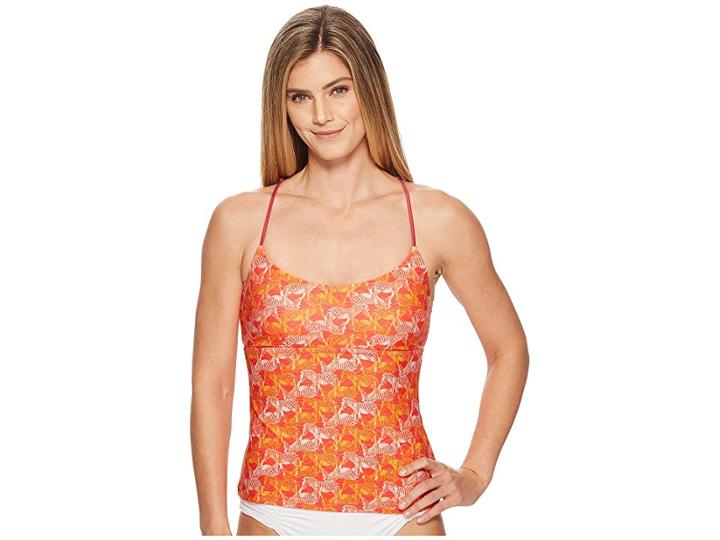 Prana Merrow Tankini (carmine Pink Safari) Women's Swimwear