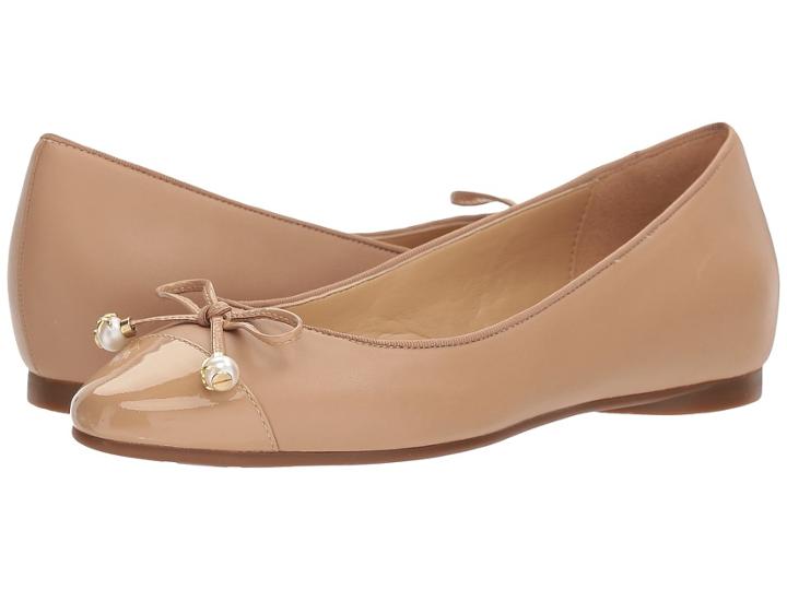 Michael Michael Kors Gia Ballet (toffee Nappa/patent) Women's Dress Flat Shoes