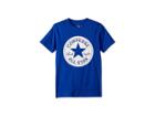 Converse Kids Chuck Taylor Script Short Sleeve Tee (big Kids) (blue) Boy's T Shirt