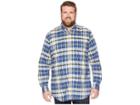 Nautica Big & Tall Big Tall Casual Plaid Shirt (ensign Blue) Men's Long Sleeve Pullover