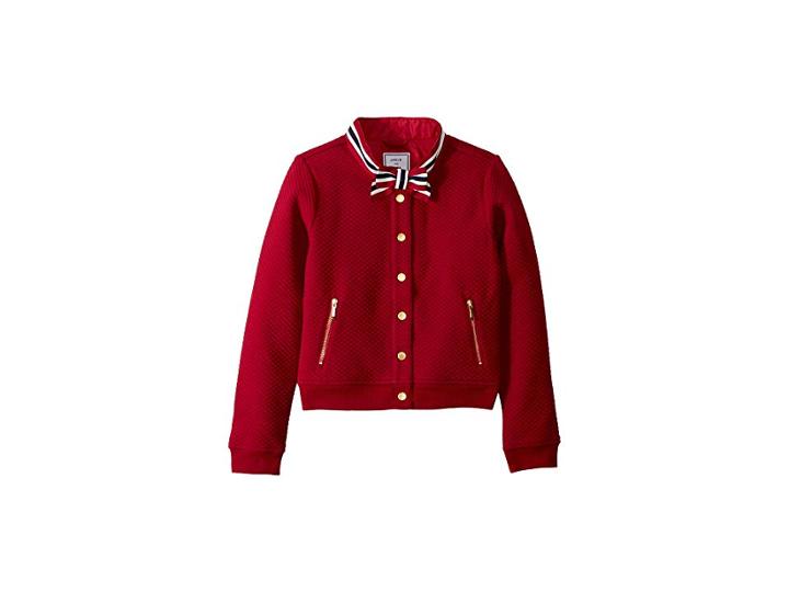 Janie And Jack Quilted Jacket (toddler/little Kids/big Kids) (cranberry) Girl's Coat