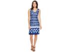 Tommy Bahama Innercoastal Ikat Short Dress (kingdom Blue) Women's Dress