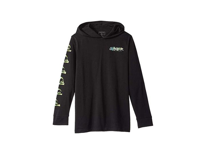 Quiksilver Kids Rough Right Hoodie (big Kids) (black) Boy's Long Sleeve Pullover