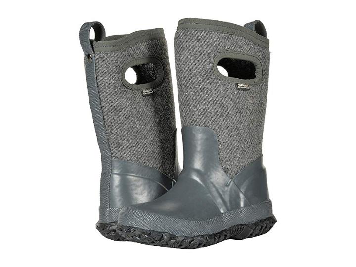 Bogs Kids Crandall Wool (toddler/little Kid/big Kid) (dark Gray) Girls Shoes