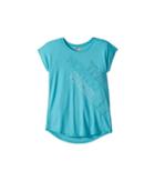 The North Face Kids Tri-blend Scoop Neck Tee (little Kids/big Kids) (blue Curacao Heather) Girl's T Shirt