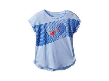 Nike Kids Lenticular Heart Dri-fit Short Sleeve Tee (little Kids) (c Sky) Girl's T Shirt