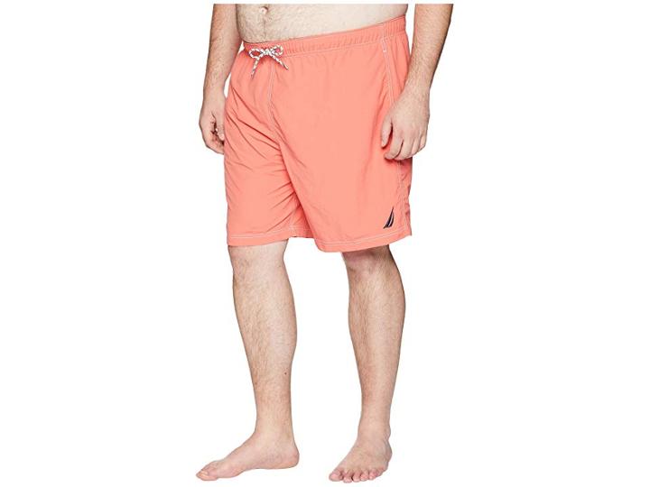 Nautica Big & Tall Big Tall Elastic Waist Swim Trunk (spiced Coral) Men's Swimwear