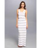 Splendid Pipeline Stripe Maxi Dress (white) Women's Dress