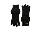 Michael Michael Kors Rib Fringe Gloves (black/silver) Extreme Cold Weather Gloves