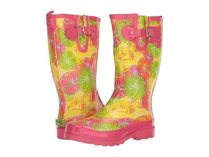Western Chief Crazy Citrus Rain Boot (pink) Women's Rain Boots