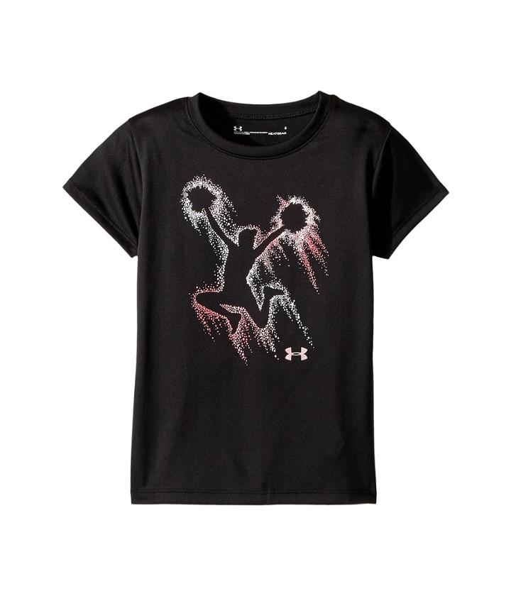 Under Armour Kids Cheer Spark Short Sleeve Tee (little Kids) (black) Girl's Clothing