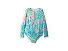 Lilly Pulitzer Kids Upf 50+ Alaina Swimsuit (toddler/little Kids/big Kids) (bennet Blue Surf Gypsea Swim) Girl's Swimsuits One Piece