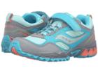 Saucony Kids Excursion Water Shield A/c (little Kid) (grey/turquoise/coral) Girls Shoes