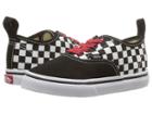 Vans Kids Authentic Elastic Lace (infant/toddler) ((checkerboard) Black/red/true White) Boys Shoes