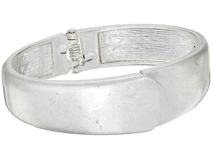 The Sak Small Overlap Hinged Bangle Bracelet (silver) Bracelet