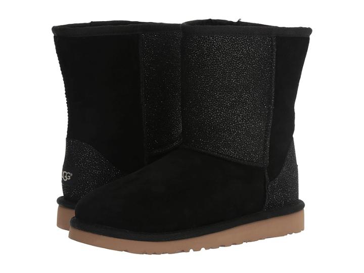 Ugg Kids Classic Short Serein (big Kid) (black) Girls Shoes