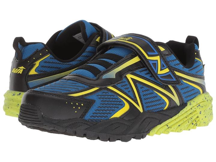Avia Kids Avi-force Ii (little Kid/big Kid) (black/electrc Blue/highlighter Lime) Kid's Shoes