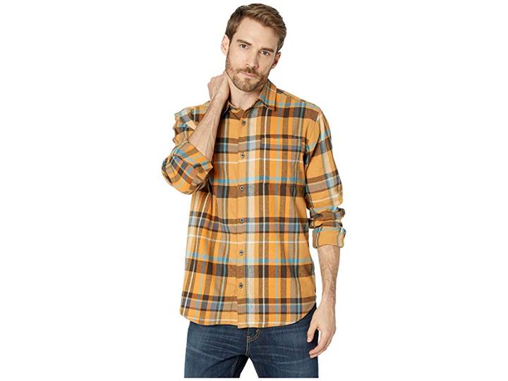 Columbia Boulder Ridge Long Sleeve Flannel (valencia Large Plaid) Men's Long Sleeve Button Up