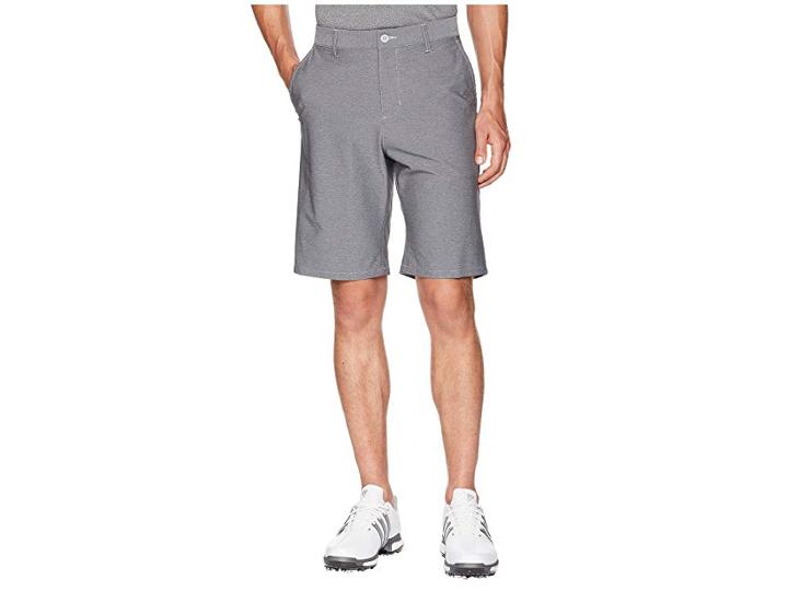 Adidas Golf Ultimate Twill Crosshatch Shorts (grey Four) Men's Shorts