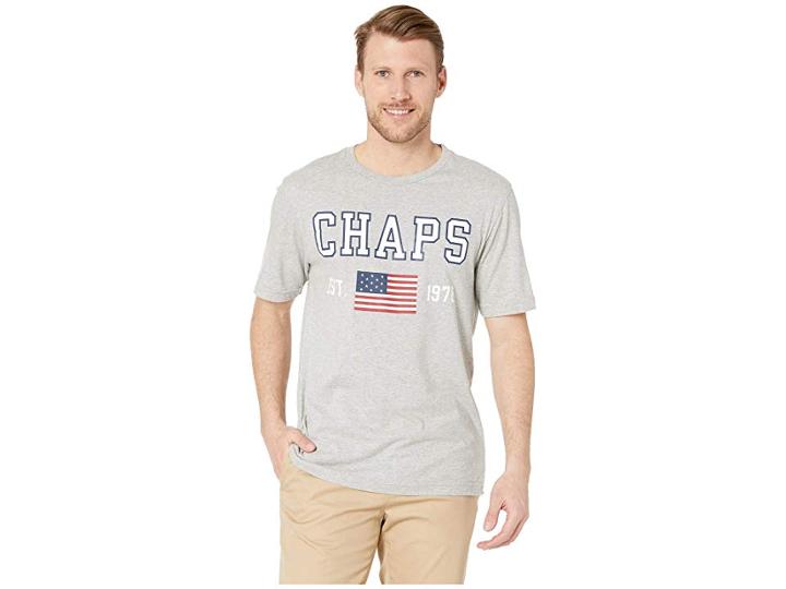 Chaps Graphic-short Sleeve-t-shirt (grey) Men's T Shirt