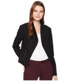 Calvin Klein Luxe Moto Jacket (black) Women's Coat