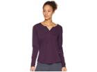 Mountain Hardwear Daisy Chaintm Split Neck Long Sleeve Shirt (dark Tannin) Women's Long Sleeve Pullover