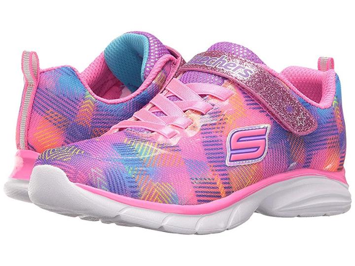 Skechers Kids Spirit Sprintz Rainbow Razzles (little Kid/big Kid) (neon Pink/multi) Girl's Shoes