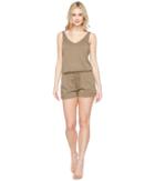 Michael Stars Sleeveless V-neck Romper (olive Moss) Women's Jumpsuit & Rompers One Piece
