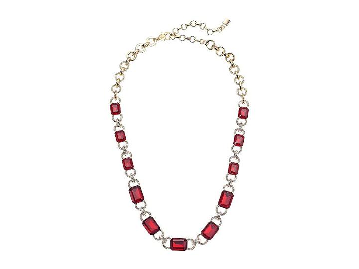 Lauren Ralph Lauren 17 Stone Collar Necklace (red) Necklace