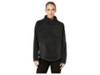 Nike Long Sleeve Pullover Sherpa Top (black/black) Women's Workout