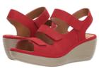 Clarks Reedly Juno (red Nubuck) Women's Wedge Shoes