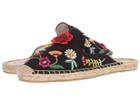 Soludos Embellished Floral Mule (black) Women's Clog/mule Shoes