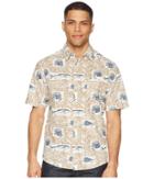 Woolrich Classic Fit Eco Rich Walnut Springs Shirt (wheat) Men's Short Sleeve Button Up