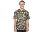 Bldwn Vista Palm Leaf Short Sleeve Shirt (green) Men's Short Sleeve Button Up