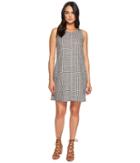 Dylan By True Grit Whitney Gingham Dress With Pockets (white/black) Women's Dress