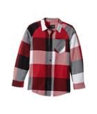 Hurley Kids Flannel Long Sleeve Raglan Top (big Kids) (gym Red/black) Boy's Clothing