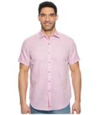 Robert Graham Cyprus Short Sleeve Woven Shirt (magenta) Men's Clothing
