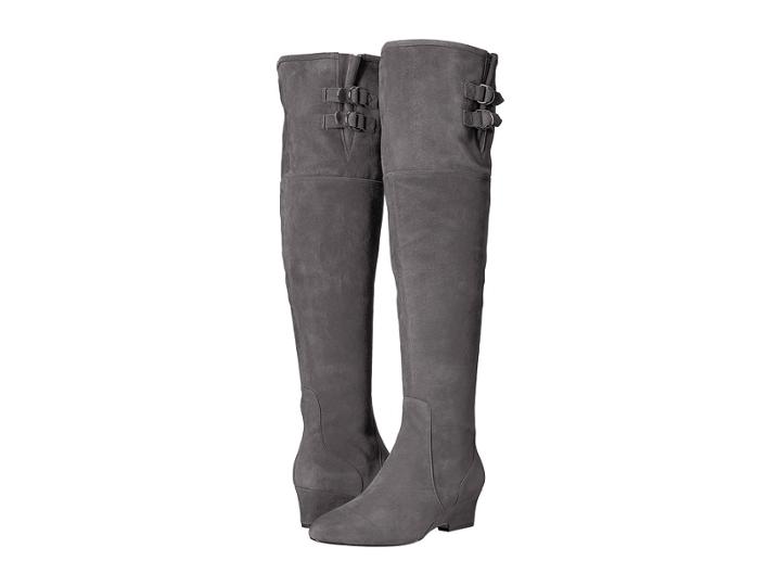 Nine West Jaen (dark Grey Suede) Women's Boots