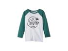 Chaser Kids Super Soft Vintage Jersey Chill Vibes Baseball Tee (toddler/little Kids) (white/tent) Boy's T Shirt