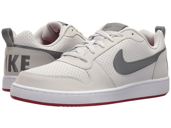 Nike Court Borough (vast Grey/metallic Cool Grey/gym Red) Men's Basketball Shoes