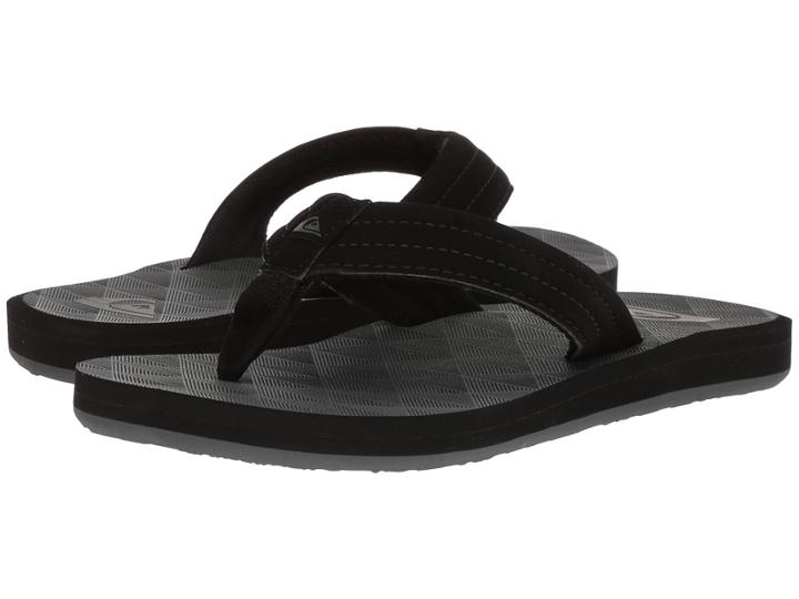 Quiksilver Kids Carver Print (toddler/little Kid/big Kid) (black/black/grey) Boys Shoes