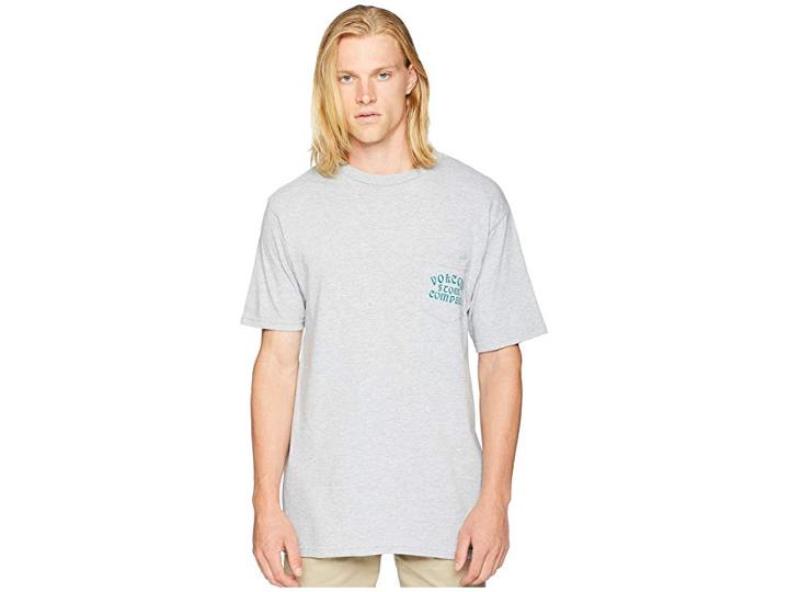 Volcom Hypno Tech Short Sleeve Pocket Tee (heather Grey) Men's T Shirt