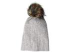 Hat Attack Lightweight Rib Watch Cap With Multi Faux Pom (heather Grey/multi) Caps