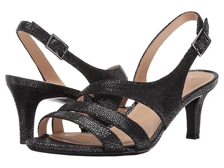 Naturalizer Taimi (black Iridescent Pebbled Leather) High Heels