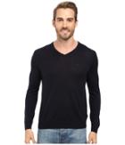 Calvin Klein Solid Merino V-neck Sweater (roma) Men's Sweater