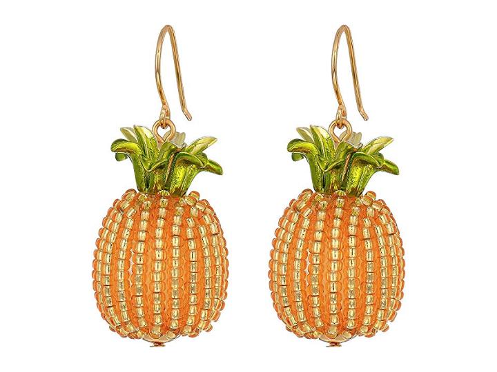 Kate Spade New York By The Pool Pineapple Drop Earrings (multi) Earring