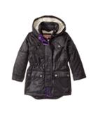 Urban Republic Kids Poly-twill Anorak With Quilted Lining (little Kids/big Kids) (black) Girl's Coat