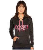 Rock And Roll Cowgirl Long Sleeve Pullover Hoodie 48h3557 (black) Women's Sweatshirt
