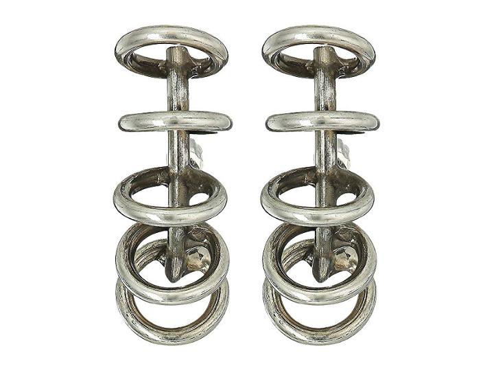Dannijo Lulu Earrings (ox Silver) Earring