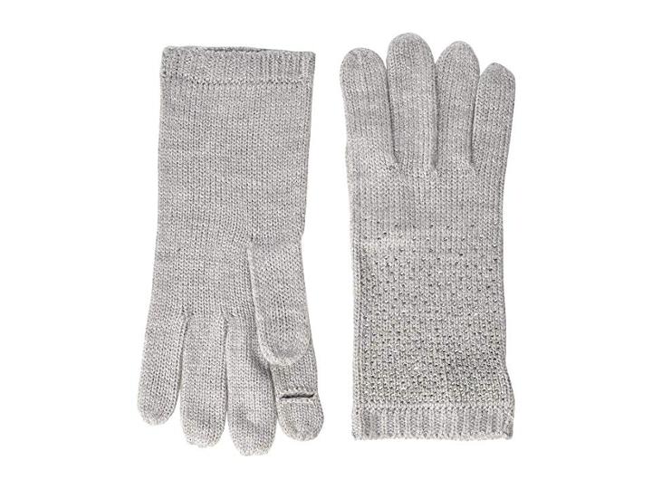 Calvin Klein Ombre Crystal Studded Gloves (heathered Mid Grey) Extreme Cold Weather Gloves